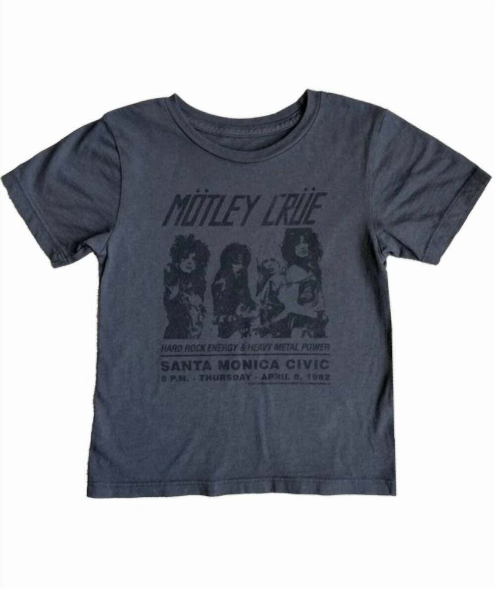 NEW ROWDY SPROUT kid's motley cru short sleeve tee in black